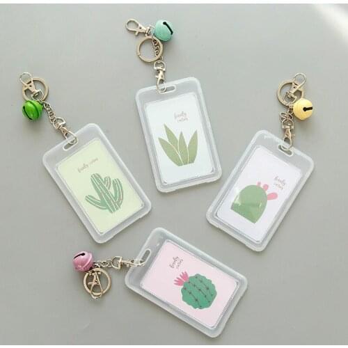 Stationery Cactus with Bell Bank ID Creative Passport w16 Key Chain Bus Protect Cover Box Card Pocket