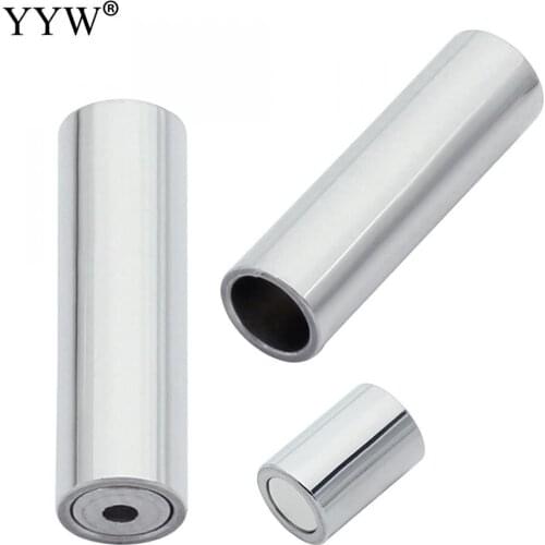 5pcs/Bag Stainless Steel Magnetic Clasps 1.2mm For Diy Connector Leather Bracelets Buckle Jewelry Making Findings Accessories