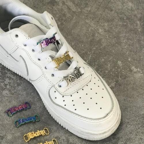 Baby Girl AF Shoelace Buckle Metal Shoelace Shoe Chamr Accessories Metal Shoelace Lock DIY Sports Shoe Kit Metal Shoelace Buckle