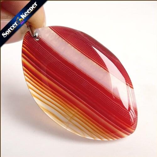 Mens Fashion Red & Black Natural Botswana Onyx Agates Stone Pendants for Rectangle Charm Jewelry Making Good Quality ZS052