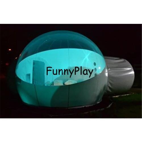 Inflatable bubble camping tent,inflatable globe tents,outdoor party tents with floor,family garden projection dome tent