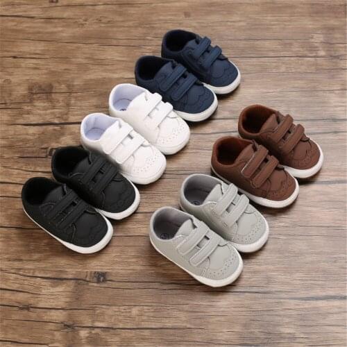 0-1 Years Unisex Baby Sneakers Soft Sole PU Leather Shoes Casual Infant Toddler Boys Girls Anti-Slip Prewalker Autumn 2021