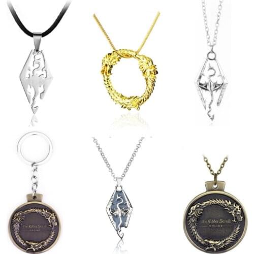 Online Game The Elder SCROLLS Ourstoor Pendant Necklace the Skyrim Bronze Necklace
