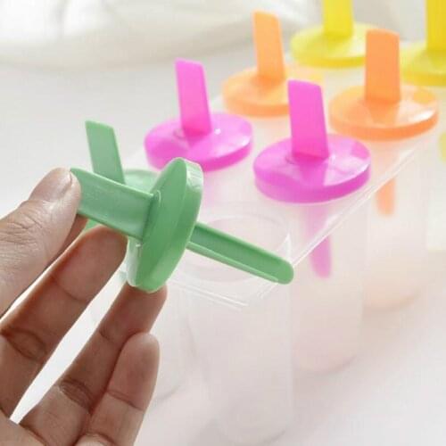 8 Cell Frozen Ice Cube Plastic Ice Cream Mold Set DIY Popsicle Maker mold Ice Lolly Tray Pan Kitchen Tools