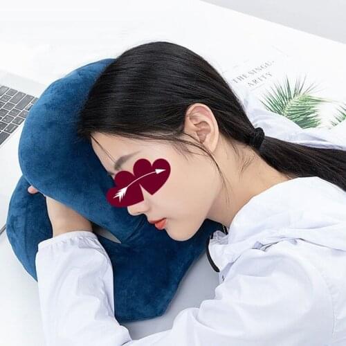 Napping Pillow Cartoon Cute Fluffy Pillow Student Sleeping Pillow Headrest Office Travel Massage Pillow Nap Artifact
