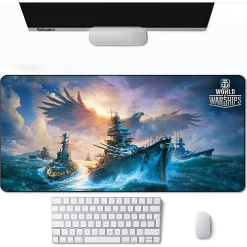 Hot Gaming mouse pad Game World Of Warships Large waterproof Mouse carpet Rubber Gamer Laptop Desk Mat Mousepad mause gamer mats