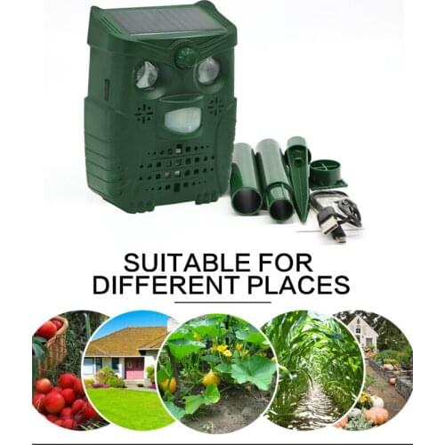 Garden Solar Powered Ultras Onic Outdoor Animal Repeller Motion Sensor Flash Light Dog Cat Raccoon Rabbit Keep Animals Away