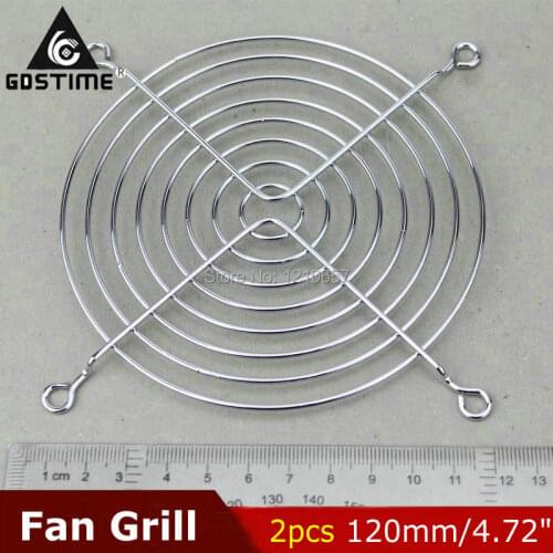 2Pieces LOT Fan Protection Net Grille 12CM 120mm Fan Iron Mesh Computer Case Fan Safety Net