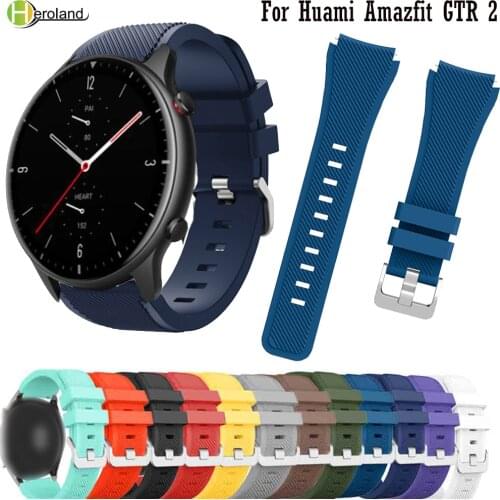Silicone Bracelet Watchband For Huami Amazfit GTR 2 Strap Replacement 22MM Smart Band For Huawei Watch gt 2 pro 46mm Wriststrap