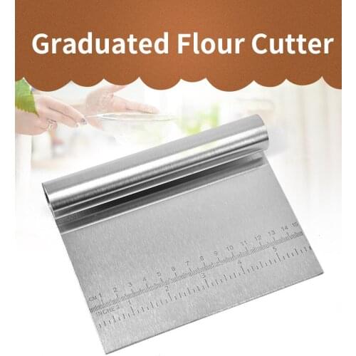 Stainless Steel Pizza Cake Scraper Pastry Cutters Baking Cake Cooking Dough Scraper Fondant Spatulas Decoration Tools