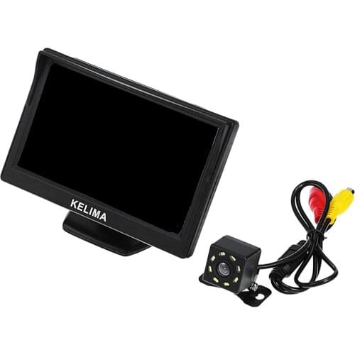General fit Car 8 IR LED Rearview Camera + 5 inch Screen Display
