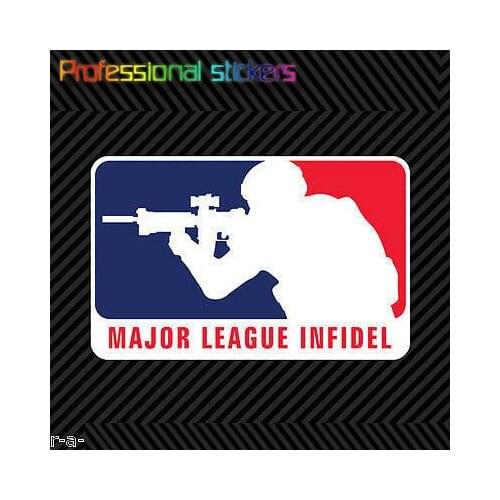 Major League Infidel Sticker Die Cut Decal MLI Stickers for Motos, Cars, Laptops, Phone