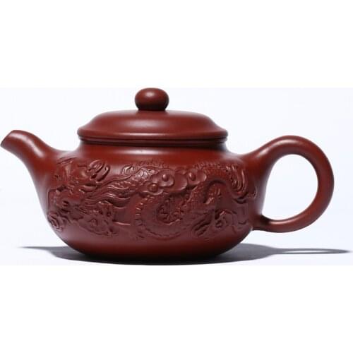Yixing Famous Handmade Purple Clay Teapot Ore Dahongpao Ssangyong Antique Kungfu Tea Set Creative Household Teapot