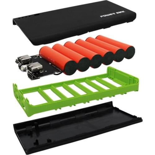 Phone Charger Power Bank Case Carregador De Bateria USB Charger Powerbank LED Flashlight USB Output