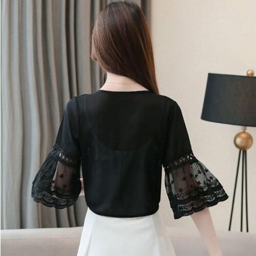 2021 Summer New Women Three Quarter Sleeve V-neck Chiffon Shawl Coat Thin Sun Protection Clothing Lace Cardigan Jacket X4