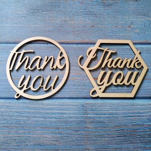 10pcs Wooden Thank You Tags Laser Cut Custom Tag Wedding Packaging Wrapping Ideas Tags Thank you Party Favors