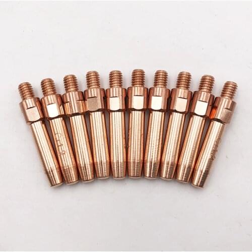 10pcs MIG MAG Welding Torch Consumables M6×45 contact tip welding tip for P200 P350 P500 MIG-200 MIG-350 MIG-500