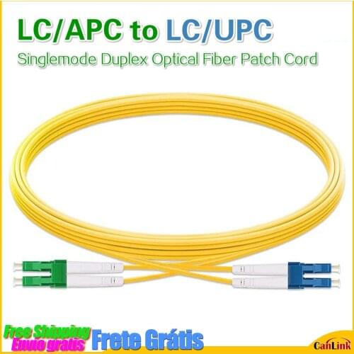 5PCS/lot LC/APC to LC/UPC Singlemode Duplex Optical Fiber Patch Cord Cable,3.0mm,9/125 1m 2m 3m 5m 10m 15m