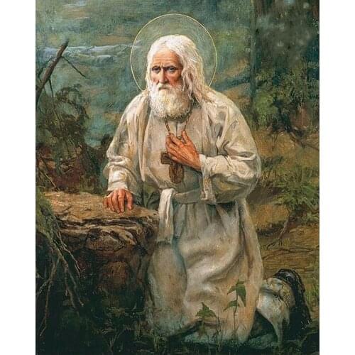 Diamond Embroidery Religion Picture of Beads Seraphim Icon Rhinestones Painting Diamond Mosaic Beadwork Needlework