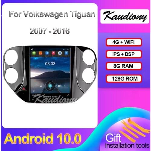 Kaudiony 10.4" Android 10.0 For Volkswagen VW Tiguan Car DVD Multimedia Player Auto Radio Automotivo GPS Navigation 4G 2007-2016