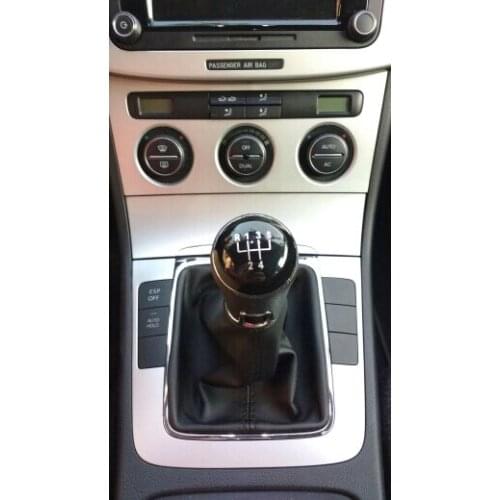 Free Shipping For Volkswagen Passat B7 2011 2012 2013 2014 2015 New 5 Speed Car Gear Shift Knob With Black Leather Boot
