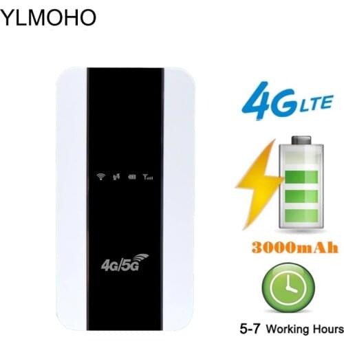 YLMOHO 4G 3G Lte Wifi Router Portable MIFI Hotspot Wireless Access Point SIM Mobile WiFi Modem Shape similar Huawei E6878-370