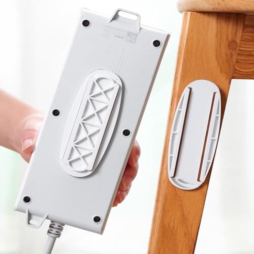 Punch-free Plug Fixer Home Self-Adhesive Socket Fixer Cable Wire Organizer Seamless Power Strip Holder Adhesive Organizer