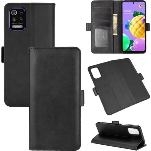 Case For LG K52 K62 Leather Wallet Flip Cover Vintage Magnet Phone Case For LG Q52 Coque