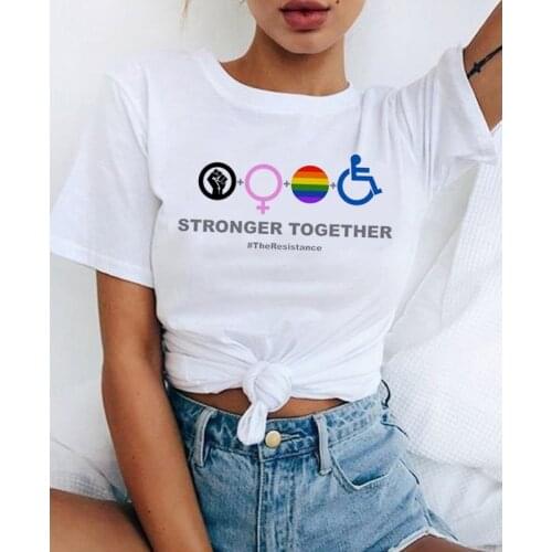Lgbt t shirt rainbow love is love bisexual lesbian lesbian gay women female top t-shirt shirts kawaii Love Wins femme tshirt tee