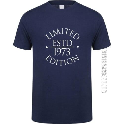 Summer New Limited Edition 1973 T Shirt Men Cotton O-neck Short Sleeve 1973 Birthday Gift T-shirt Mans Tops Tee