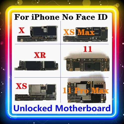 For iPhone X ,XR ,XS ,XS Max ,11 ,11 Pro Max motherboard No Face ID Clean Original Replaced Main board Updated IOS LTE Support