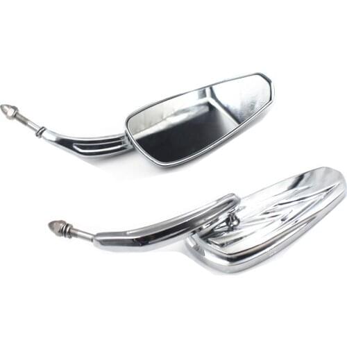 Motorcycle 8mm Chrome Rearview Mirrors For Harley Dyna Road Glide FLTR FLHR XR1200X 883 Cruiser Chopper Touring