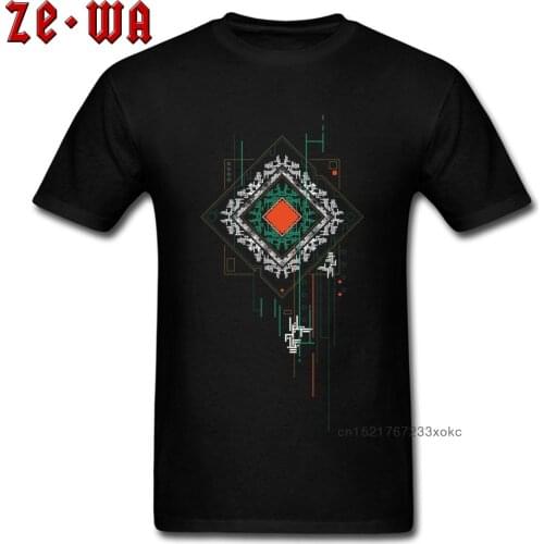 Geek Chic T-shirt Men Tshirt CPU Geometric Programmer Art Design T Shirts Punky Summer Clothes Cotton Top Black Tees Hip Hop