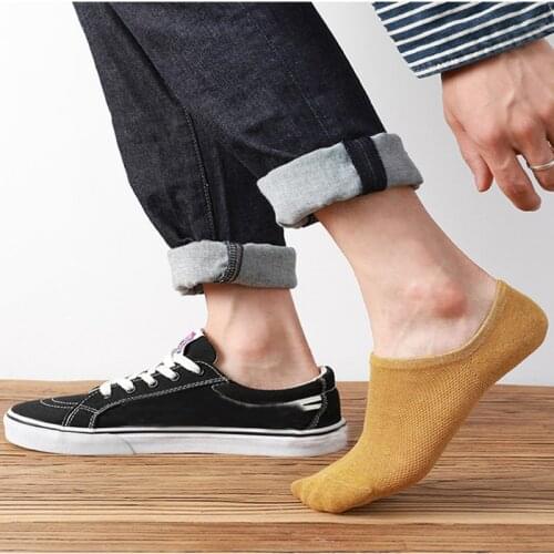 Men Invisible Short Socks Mens Comfortable High Quality Cotton Shallow Thin Boat Socks Summer Deodorant Sweat-absorbing Socks