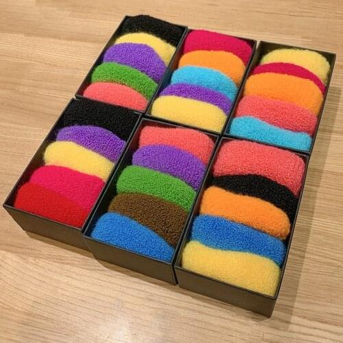 Candy Color Hair Rope Set 12pcs Women Girl Headwear Hair Accessories Towel Elastic Headbands Wide Side Decoration