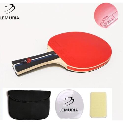 Lemuria Y40 Professional Table Tennis Racket With ITTF Approved Pimples-IN Rubber Long Handle Ping Pong Bat