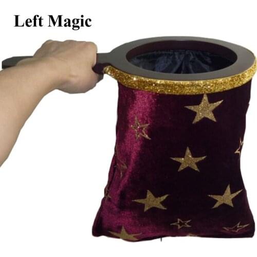 Deluxe Change Bag Repeat Zipper(Large,Stars,Double Layer) Magic Tricks Stage Gimmick Illusion Comedy Appearing Product Bag Magia