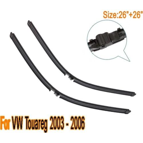 For Volkswagen Touareg Front Windshield Wiper Blade For VW 2004 2005 2006 natural rubber, 2pcs/pair