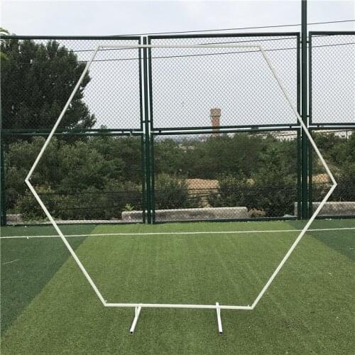 Hexagon wedding arch decor backdrop stand flower arch geometric home party backdrop arch stand decoration