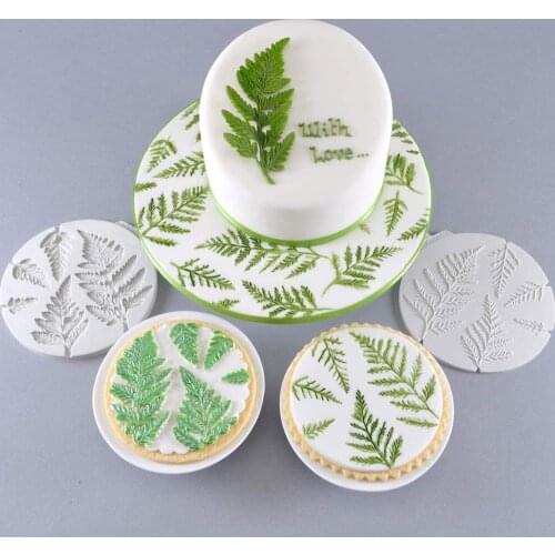 Flower Pro Ferns & Back Veiner Embosser Silicone Fondant Mould Cake Decor Tool Chocolate Gumpaste Mold Sugarcraft Kitchen Gadget