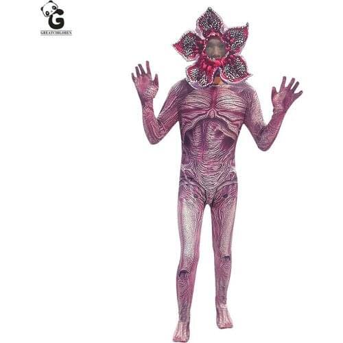 Horror Kids Halloween Costume for Kid Stranger Things Cospaly Halloween Dress Costume Halloween Clothes Scary Chomper Mask