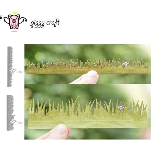 Piggy Craft metal cutting dies cut die mold Grass edge decoration Scrapbook paper craft knife mould blade punch stencils dies