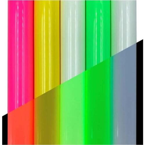25cm*30cm Heat Transfer Vinyl,Glow in Dark Iron on Vinyl 12"x 10" PU HTV Luminous Fluorescent Color for Shirts(Glow in Dark)