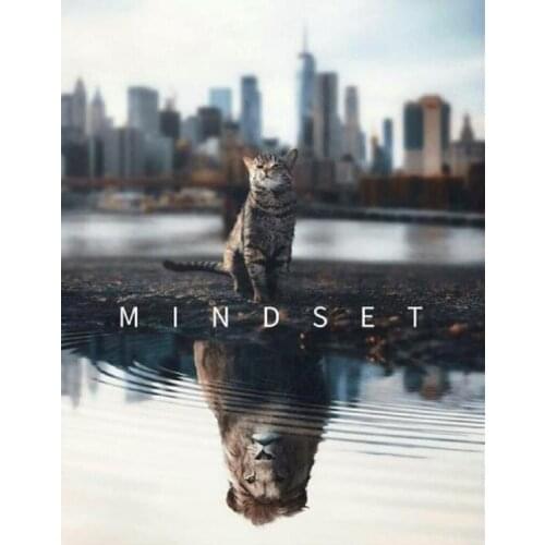 Inspirational poster positive energy canvas poster painting home design mentality animal cat tiger room office decoration mural