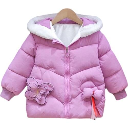 Girls Winter Coat 2021 New Childrens Wear Cotton-padded Jacket for Children with Thick Down Padded Jacket for Little Girls