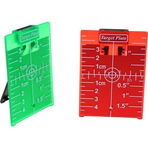 1PCS inch / cm Laser Target Card Plate For Green / Red Laser Level 11.5cm x 7.4cm Suitable For Line Lasers