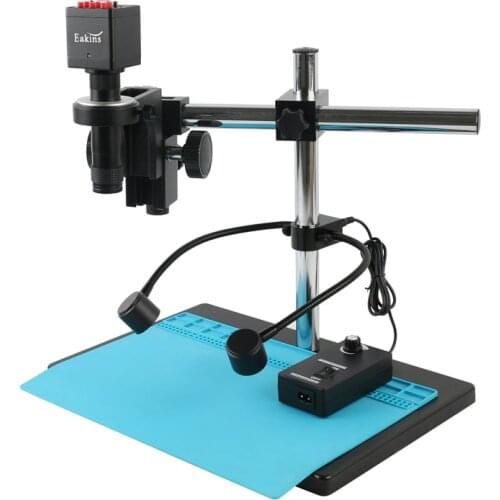 1080P HDMI VGA SONY IMX307 Industrial Video Microscope Camera + 130X Zoom High Working Distance Big View For Phone PCB Soldering