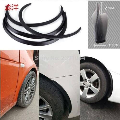 4pcs Car Fender Wheel Tire Edge Eyebrow Carbon Stickers For Toy0ta Corolla Avensis Rav4 c-hr Volkswagen VW Passat B6 B5
