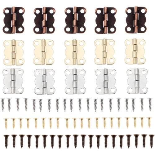 50Pcs Butterfly Cabinet Door Luggage Hinge Vintage Furniture Jewelry Wooden Boxes Hinge Wardrobe Suitcase 4 Holes Hinge