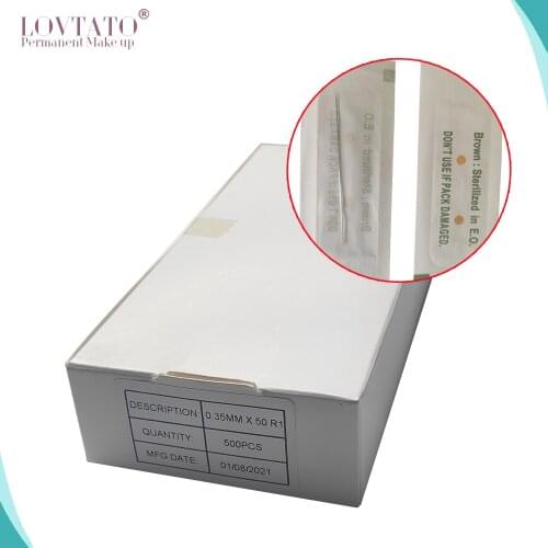 500pcs 1R Professional Tattoo Needles 1 Round needles For Tattoo Machine Permanent Makeup machine needle Disposable Sterilized
